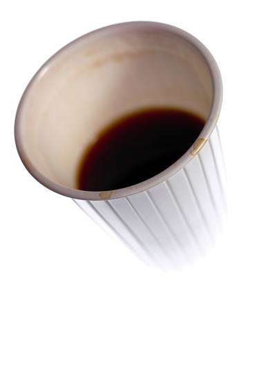 plastic coffee cup thumb