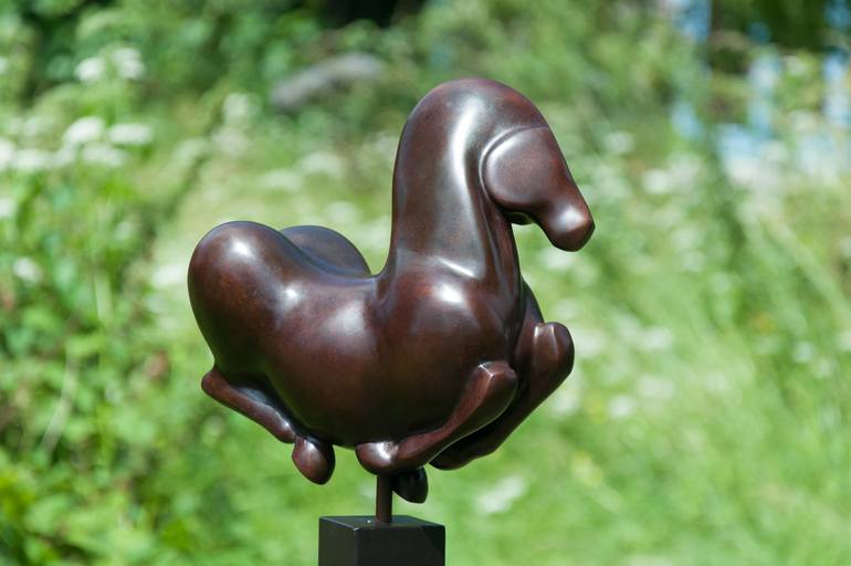 Original Abstract Horse Sculpture by Ninon Art