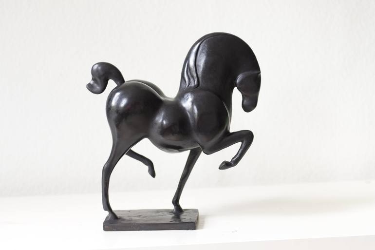 Original Abstract Horse Sculpture by Ninon art