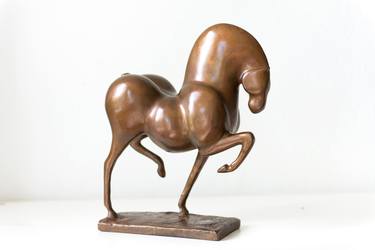 Original Abstract Horse Sculpture by Ninon art