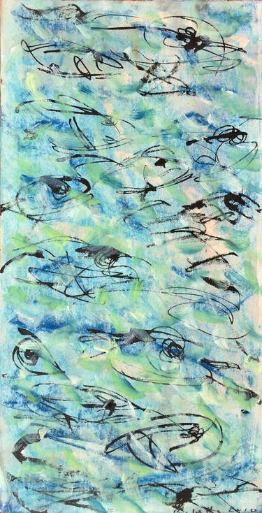 Print of Abstract Fish Paintings by joseph bochetto walsh