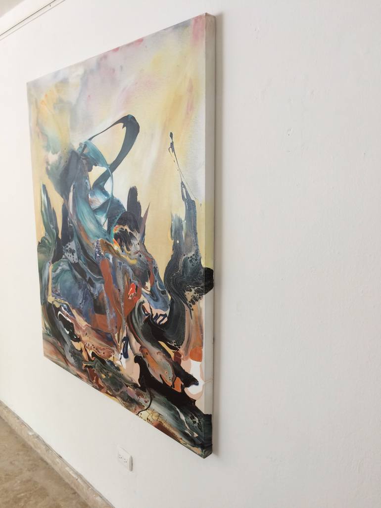 Original Expressionism Abstract Painting by Kikito Rodriguez
