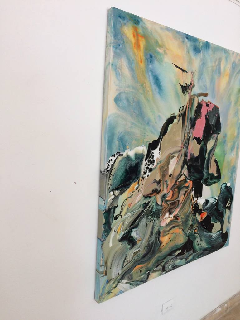 Original Abstract Expressionism Abstract Painting by Kikito Rodriguez