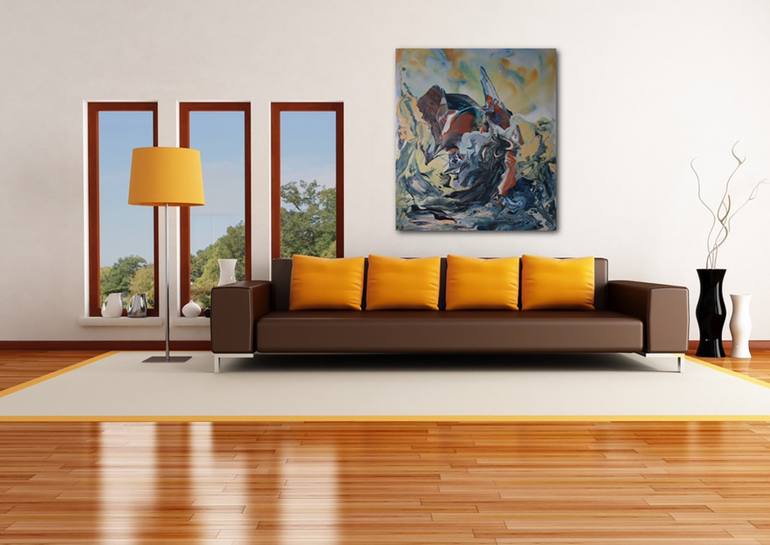 Original Abstract Expressionism Abstract Painting by Kikito Rodriguez