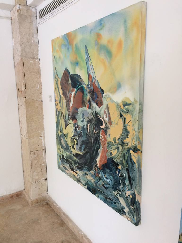 Original Abstract Expressionism Abstract Painting by Kikito Rodriguez