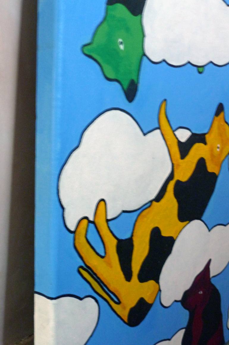 Original Pop Art Animal Painting by Gazman Long