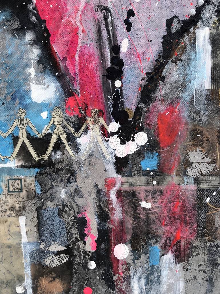 Original Abstract Expressionism Love Collage by Jeannine Chanin Penn