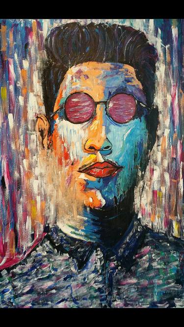 Original Pop Art Portrait Painting by Luke Logsdon