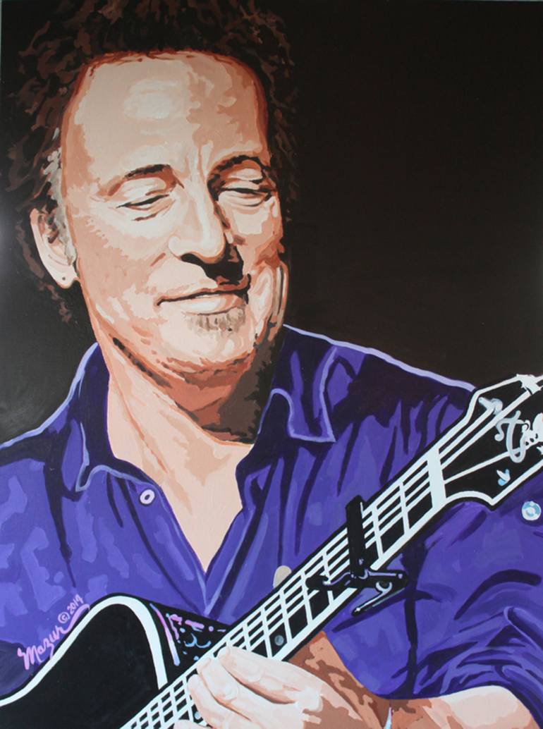 Bruce Springsteen - The Boss Painting by Ruby Mazur | Saatchi Art