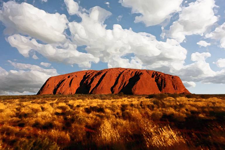 Summer Of Ayers Rock Painting By Simon Chang Saatchi Art
