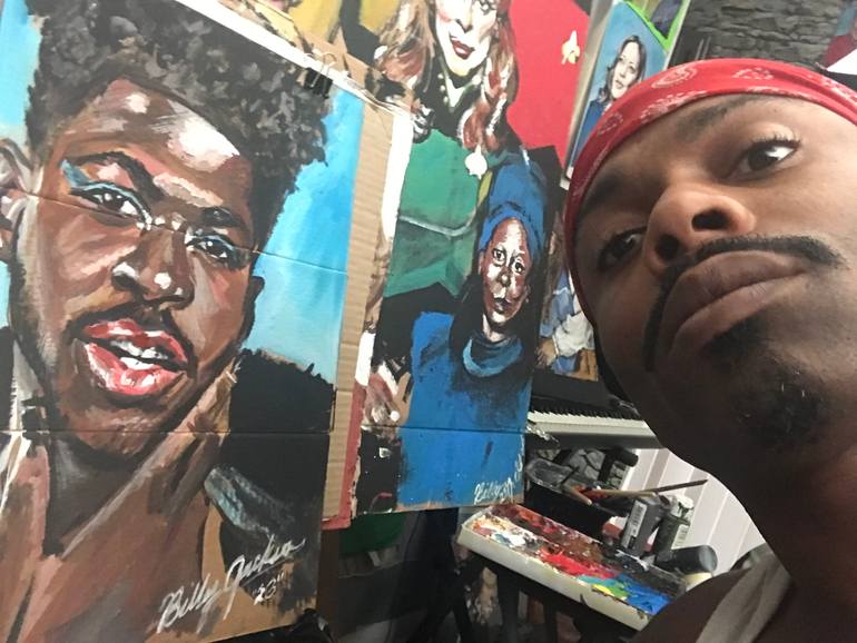Original Fine Art Pop Culture/Celebrity Painting by Billy Jackson