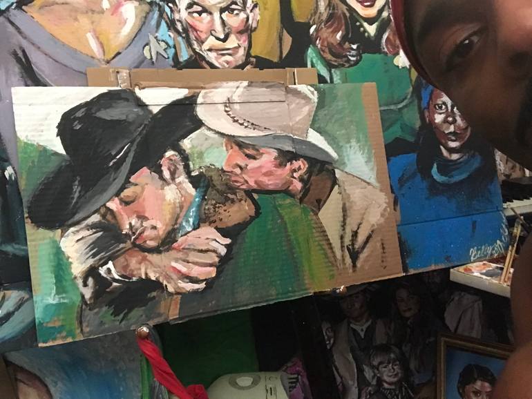 Original Figurative Cinema Painting by Billy Jackson