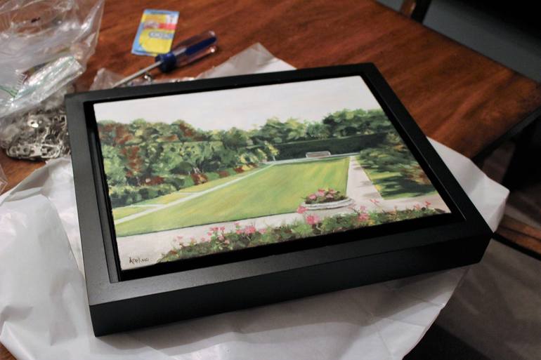 Original Realism Garden Painting by Afekwo N