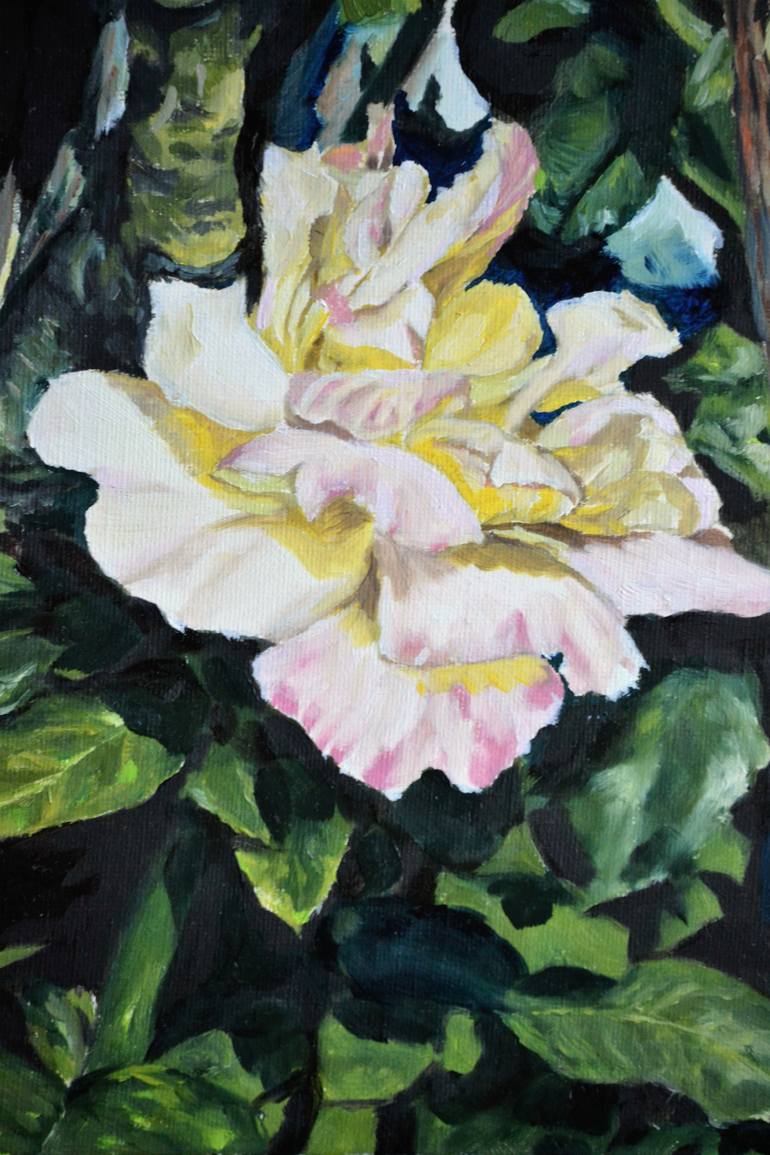 Original Figurative Floral Painting by Afekwo N