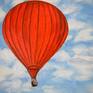I imagine a sense of freedom for those brave enough to fly away in a hot air balloon. I'm too scared of heights to do it but admire from afar.  Painted from picture reference from Festival of ballooning in New Jersey.

Oil on linen canvas, ready to hang.