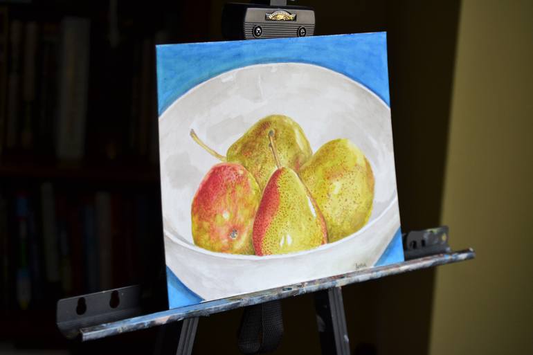 Original Impressionism Still Life Painting by Afekwo N