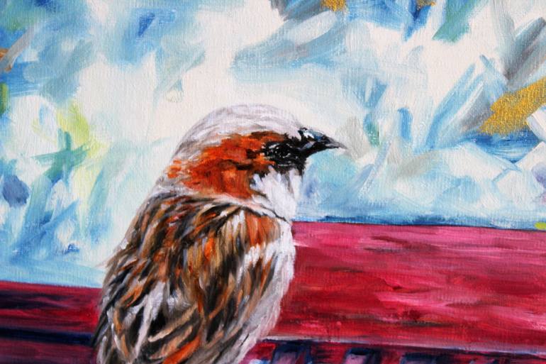 Original Impressionism Animal Painting by Afekwo N