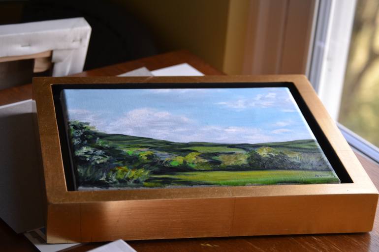 Original Impressionism Landscape Painting by Afekwo N