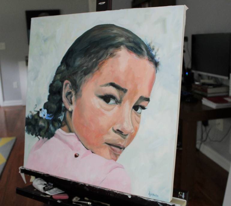 Original Figurative People Painting by Afekwo N