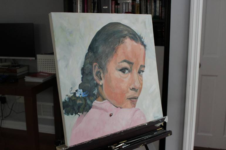 Original Portrait Painting by Afekwo N