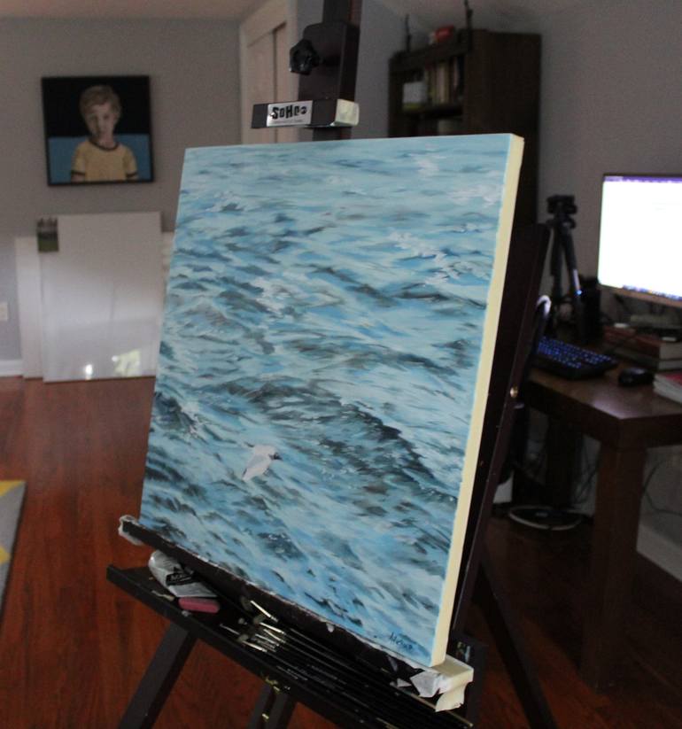 Original Seascape Painting by Afekwo N