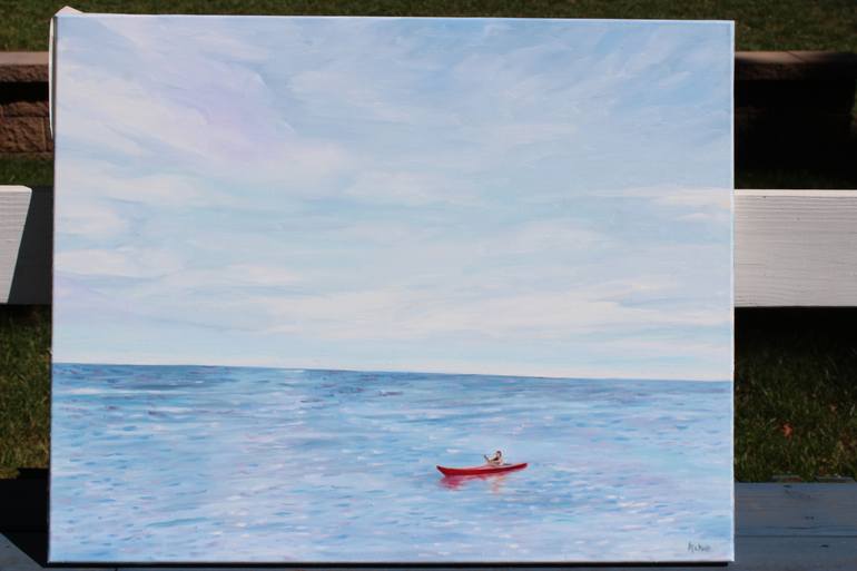 Original Figurative Seascape Painting by Afekwo N