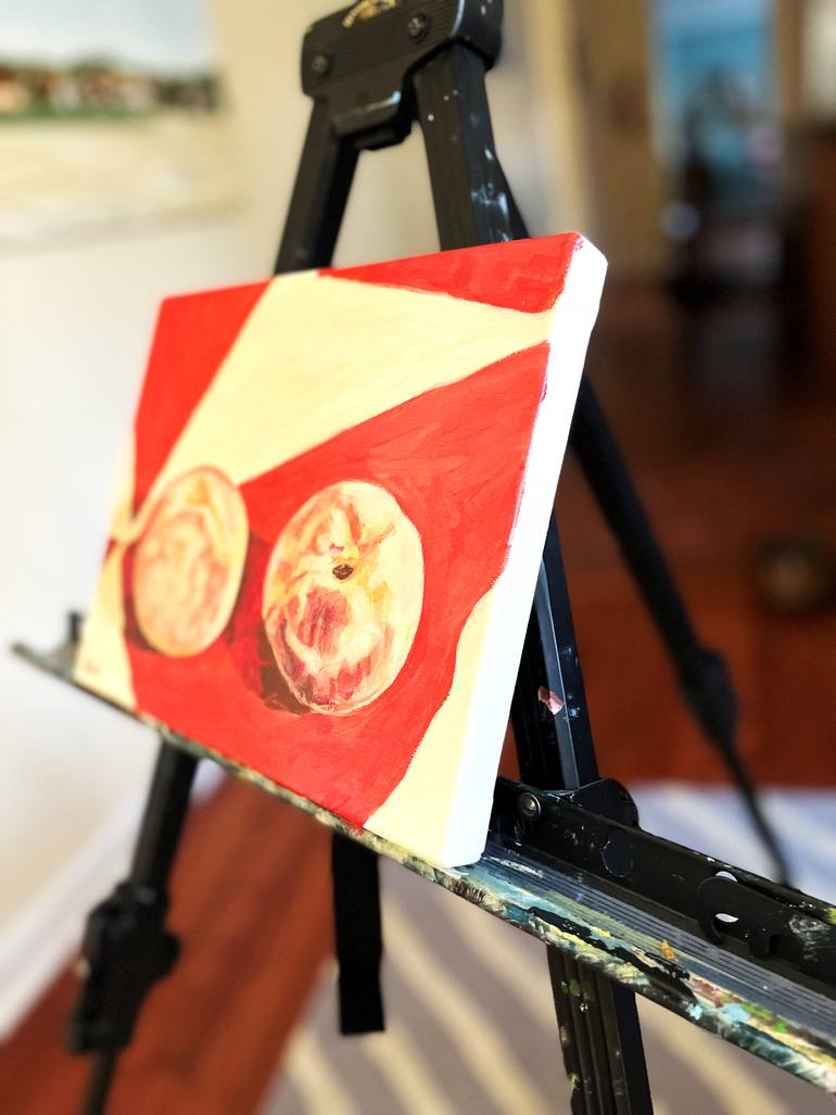 Original Impressionism Still Life Painting by Afekwo N