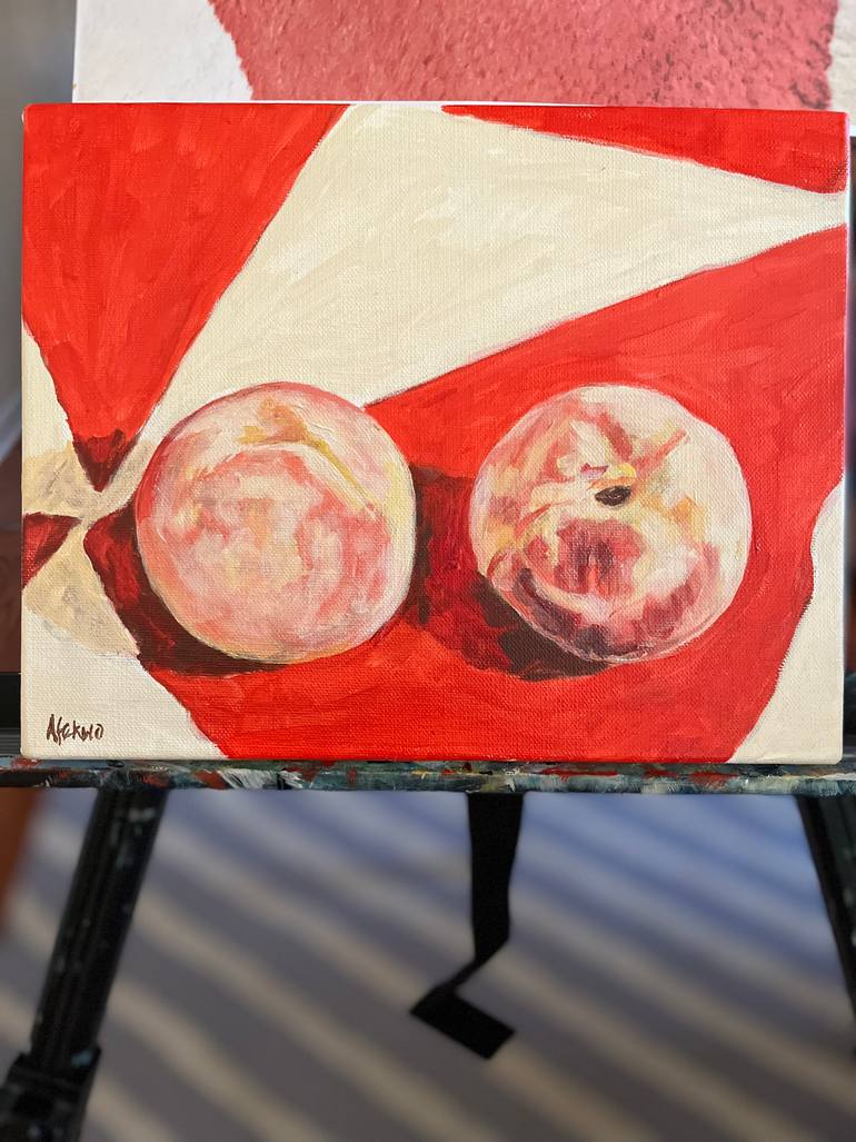 Original Impressionism Still Life Painting by Afekwo N