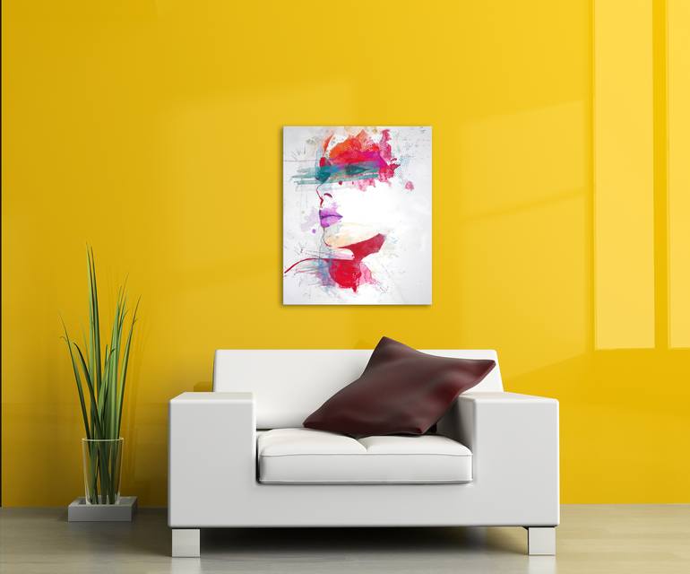 Original Abstract Portrait Painting by Joel Imen