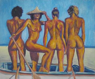 Original Abstract Nude Paintings by Joel Imen