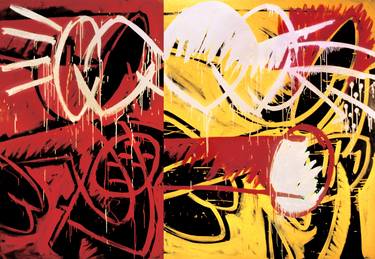 Original Abstract Expressionism Abstract Paintings by Philip Slagter