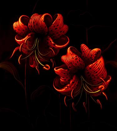 Tiger Lillies at Night thumb