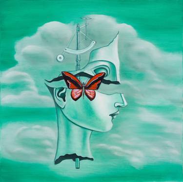 Original Surrealism Portrait Paintings by Gina Palmerin