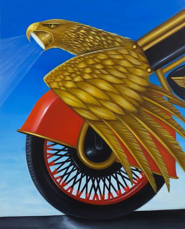 Original Fine Art Motorcycle Paintings by Gina Palmerin