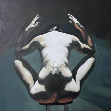 Original Realism Nude Painting by Ingrid Capozzoli Flinn