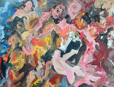 Original Abstract Expressionism Abstract Mixed Media by Audrey Néron