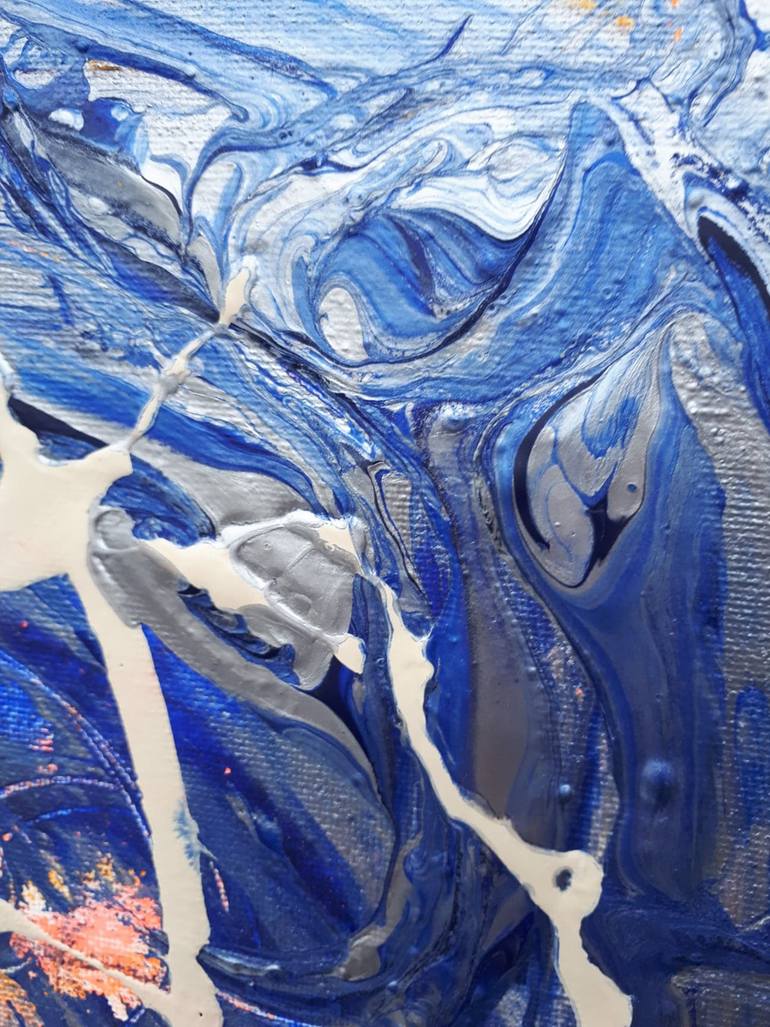 Original Abstract Outer Space Painting by Audrey Néron