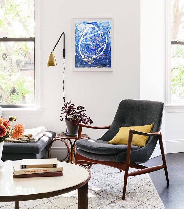 Original Abstract Outer Space Painting by Audrey Néron