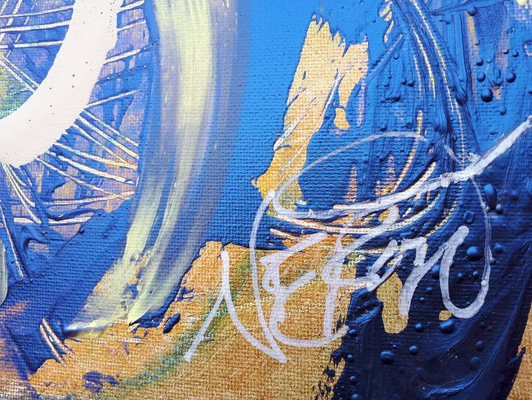 Original Abstract Outer Space Painting by Audrey Néron