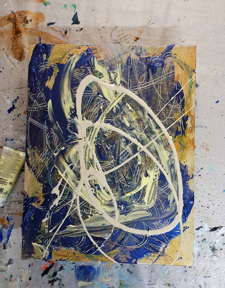 Original Abstract Outer Space Painting by Audrey Néron
