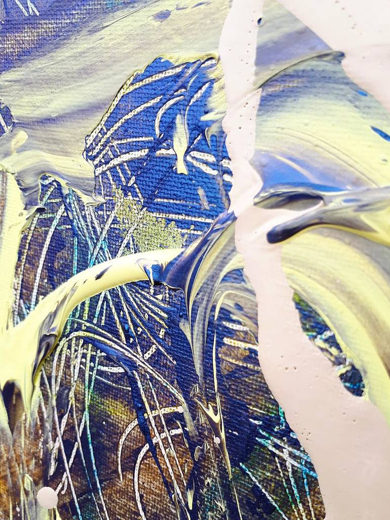 Original Abstract Outer Space Painting by Audrey Néron