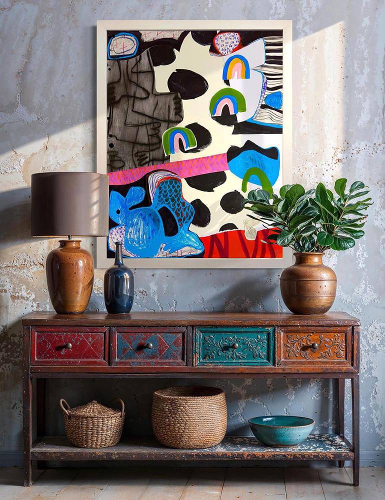 Original Abstract Expressionism Abstract Mixed Media by Alice Boyle