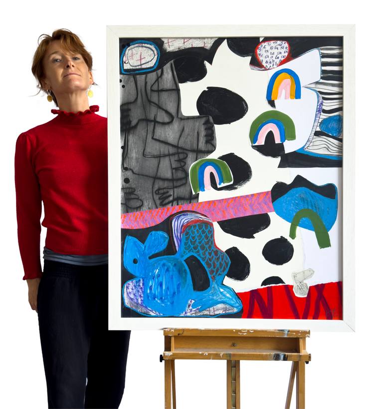 Original Abstract Expressionism Abstract Mixed Media by Alice Boyle