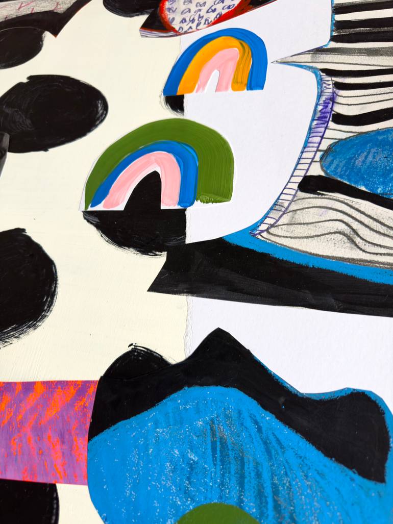 Original Abstract Expressionism Abstract Mixed Media by Alice Boyle