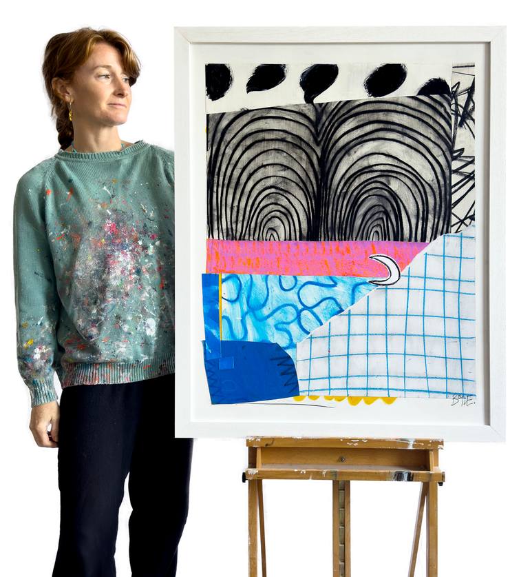 Original Abstract Expressionism Abstract Mixed Media by Alice Boyle