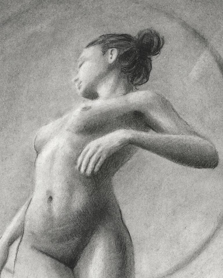 Original Realism Body Drawing by Miroslav Zgabaj