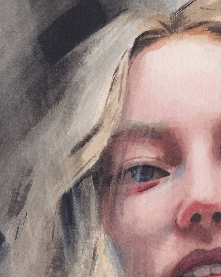 Original Expressionism People Painting by Miroslav Zgabaj