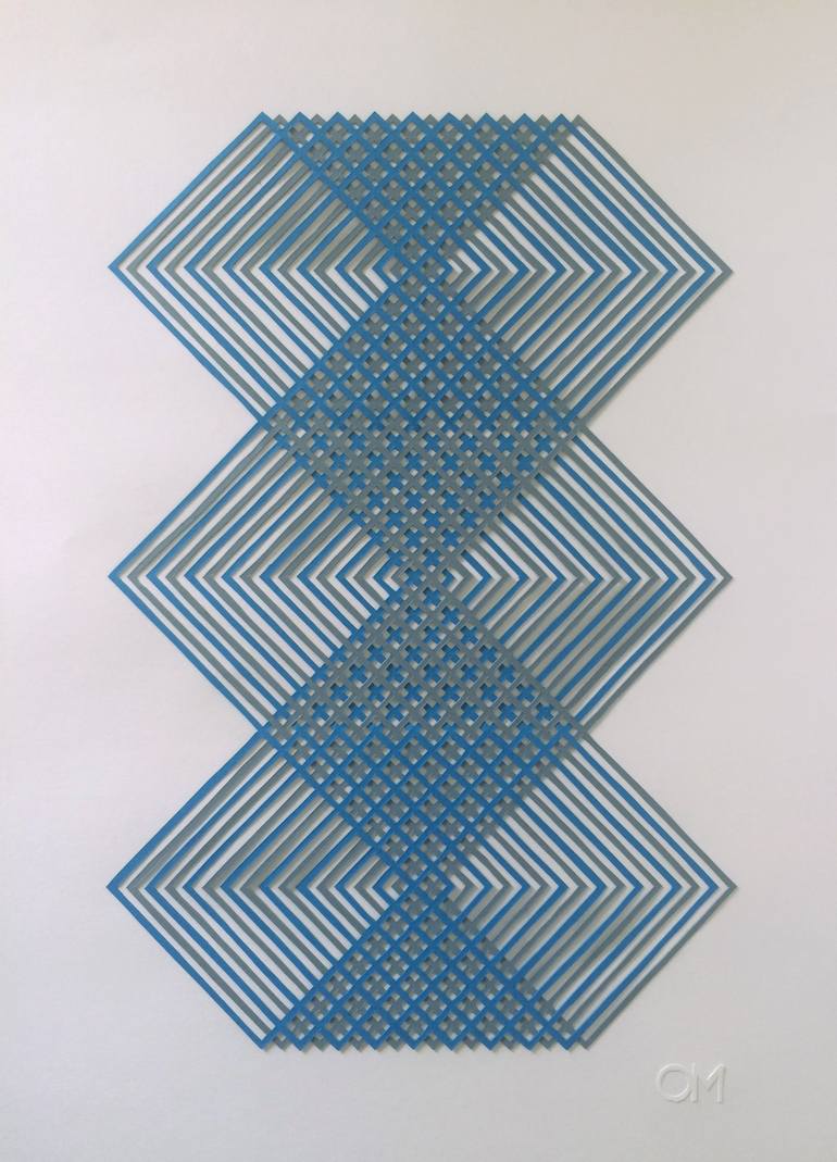 Original Geometric Collage by Roberta Blonkowski