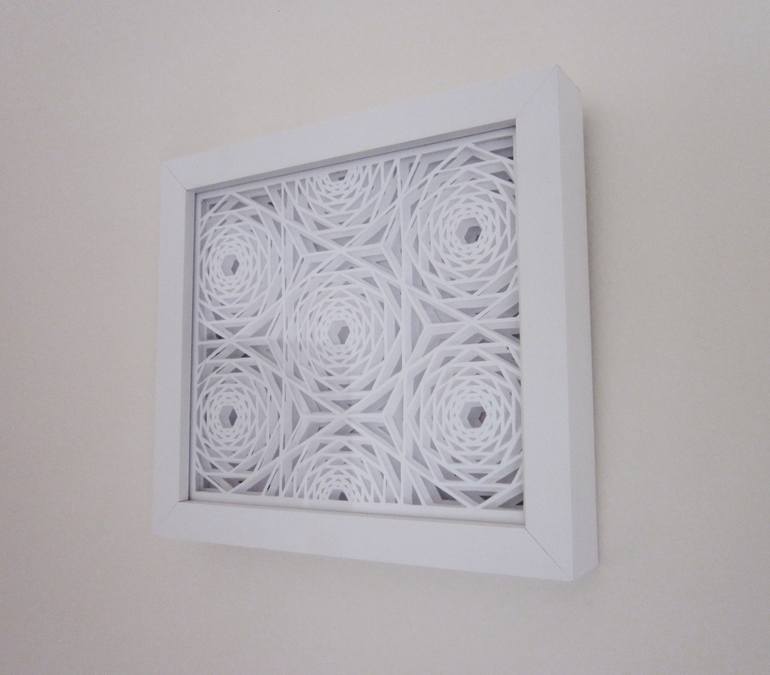 Original Abstract Geometric Collage by Roberta Blonkowski