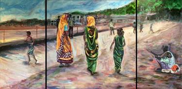 Original Contemporary Cities Painting by Joana Martos